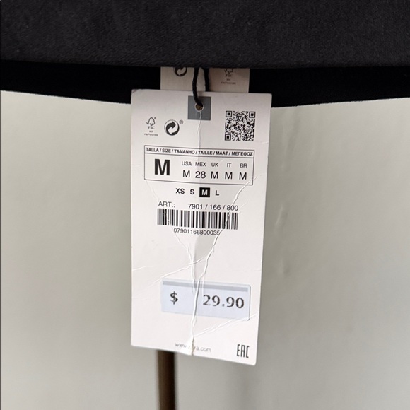 NWT Zara Black Bustier Top Womens Medium - Picture 3 of 5